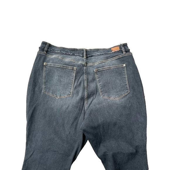 Judy Blue Jeans Womens 24W Black Slim Bootcut High Rise Stretch Raw Released Hem - Picture 8 of 13